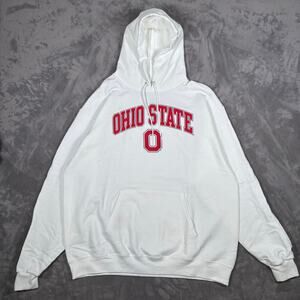 Champion Ohio State Buckeyes White Pullover Hoodie NWT XL
